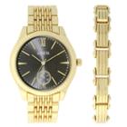 Geneva Mens Gold Tone 2-pc. Watch Boxed Set-62200