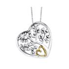 Inspired Moments&trade; Sterling Silver Family Tree/heart Pendant Necklace
