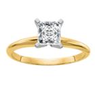 Womens 7/8 Ct. T.w. Princess White Moissanite 14k Gold Engagement Ring