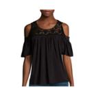 Stylus&trade; Cold-shoulder Lace Top - Petite