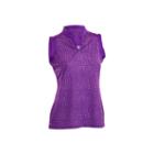 Sing Sleeveless Sleeveless Animal Knit Polo Shirt