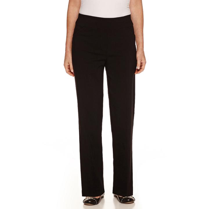 Alfred Dunner City Life Woven Flat Front Stretch Medium Pants