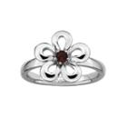 Sterling Silver Flower Stackable Ring