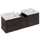 61.5-in. W Wall Mount Dawn Grey Vanity Set For 3h8-in. Drilling Bianca Carara Top Biscuit Um Sink