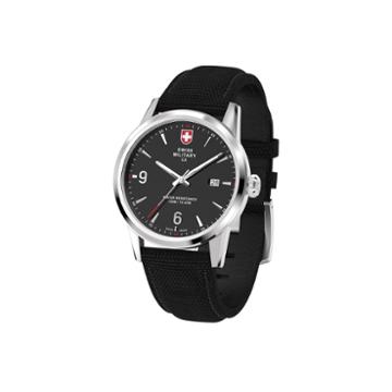 Swiss Military By Charmex Officer Mens Black Strap Watch-78346 4 A