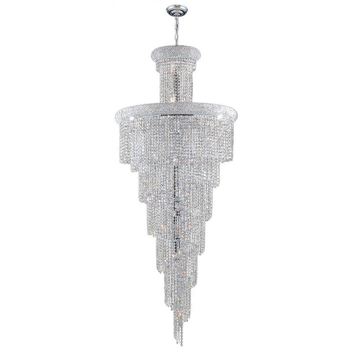 Empire Collection 28 Light Crystal Spiral Cascading Chandelier