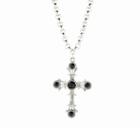 1928 Religious Jewelry Womens Black Pendant Necklace