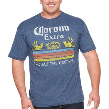 Corona Extra Short Sleeve Graphic T-shirt-big And Tall