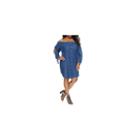 Fashion To Figure Downtown Denim Off Shoulder Dress-plus