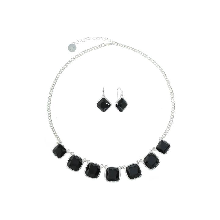 Liz Claiborne Womens 2-pc. Black Jewelry Set