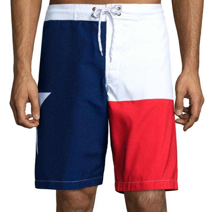 St. John's Bay Patterned Microfiber Swim Shorts