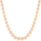 Splendid Pearls Womens 8mm Pink Cultured Freshwater Pearls Strand Necklace