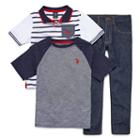 Us Polo Assn. 3-pc Ss Polo Set