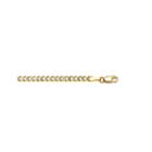 14k Two Tone 3.15mm Diamond Cut Curb Necklace 28