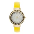 Womens Crystal-accent Mother-of-pearl Bangle Watch