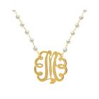 Personalized 22k Gold-plated Sterling Silver 32mm Initial Necklace