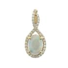 Womens 1/5 Ct. T.w. Genuine White Opal Pendant Necklace