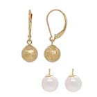2-pc. White Pearl 14k Gold Earring Sets