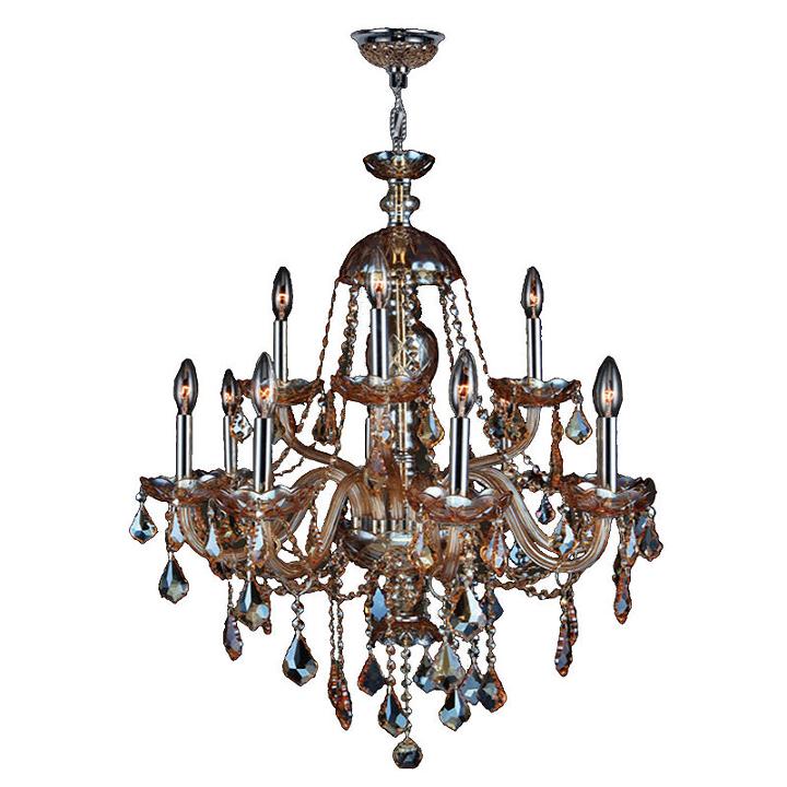 Provence Collection 12 Light 2-tier Chrome Finishand Crystal Chandelier