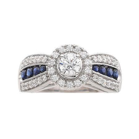 I Said Yes 5/8 Ct. T.w. Certified Diamond & Sapphire Ring