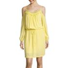 Bisou Bisou 3/4-sleeve Cold-shoulder Blouson Dress