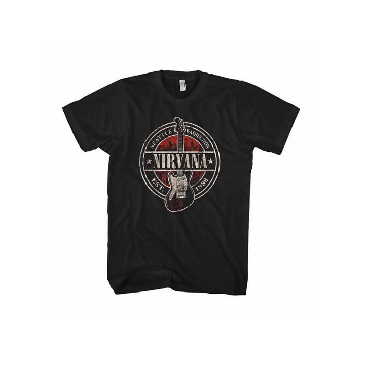 Nirvana Est 1988 Short Sleeve Graphic T-shirt-big And Tall
