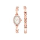 Armitron Now Crystal Accent Womens Rose Goldtone 2-pc. Watch Boxed Set-75/5395mprgst