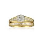 3/4 Ct. T.w. Diamond 14k Yellow Gold Bridal Ring Set