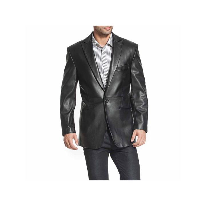 Bgsd Men's Judd One-button Lambskin Leather Blazer