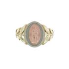 Rene Bargueiras 14k Tri-color Gold Our Lady Of Guadalupe Ring
