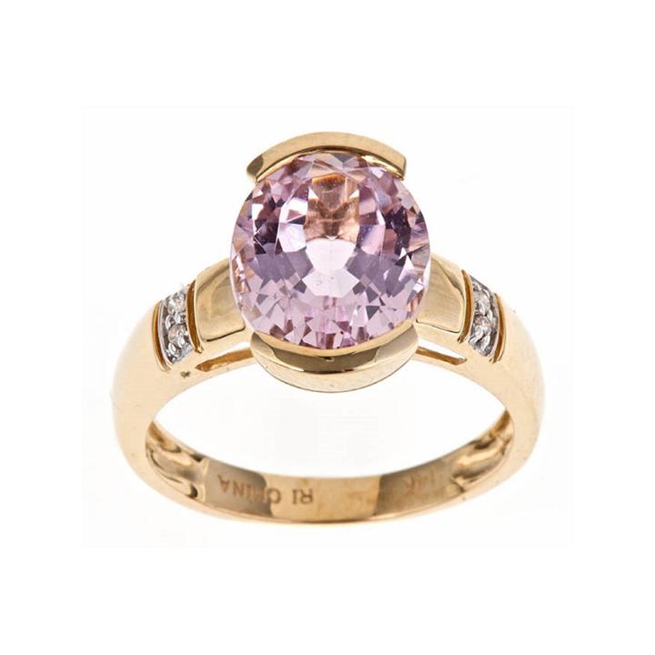 Limited Quantities! Diamond Accent Pink Tourmaline10k Gold Cocktail Ring