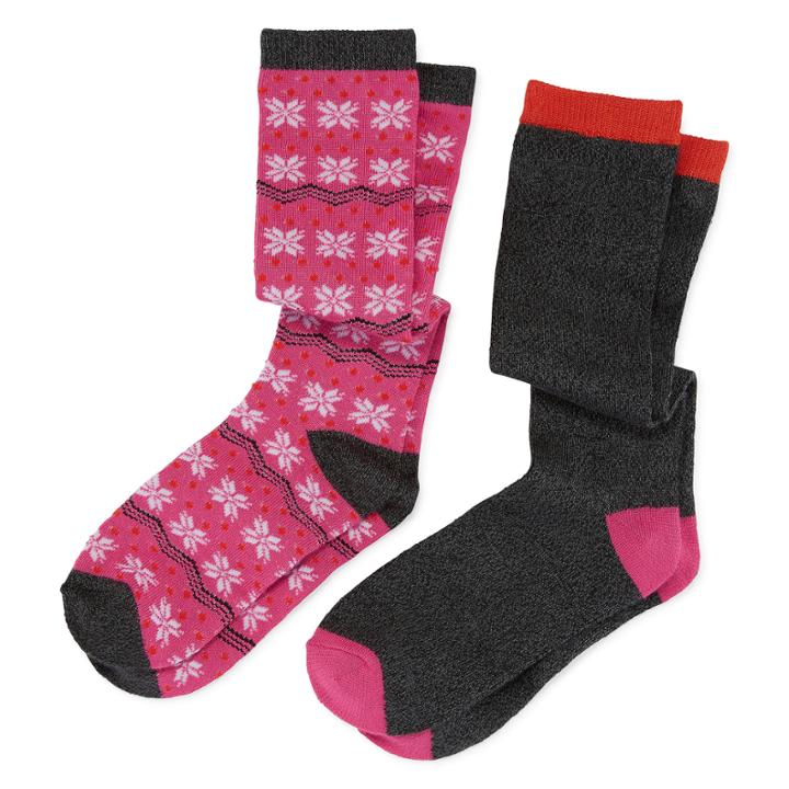Cuddl Duds 2pk Fair Isle Knee High