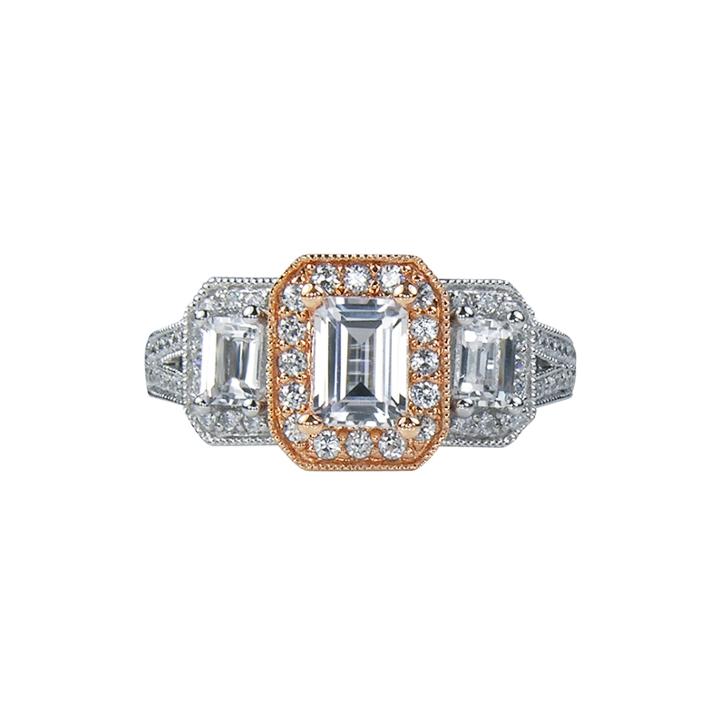 Limited Quantities 1 Ct. T.w. Diamond 3-stone Two-tone Ring