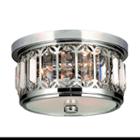 Parlour Collection 3 Light Chrome Finish And Clearcrystal Flush Mount Ceiling Light