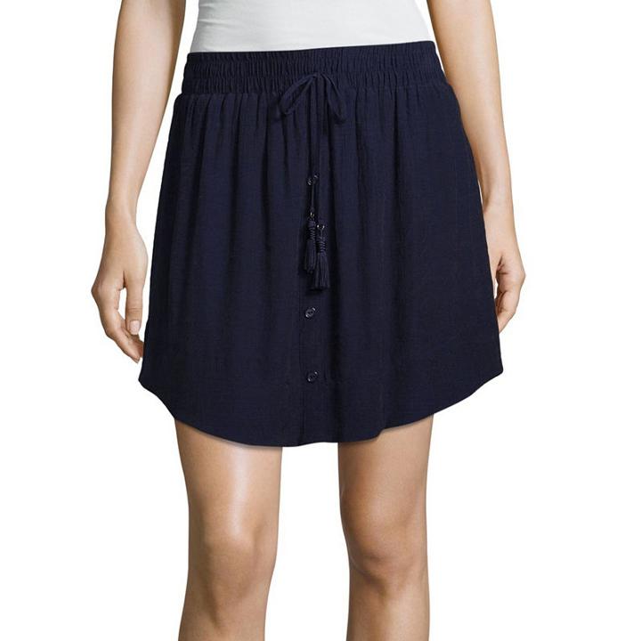 By & By Woven Skater Skirt-juniors