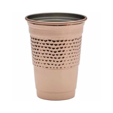 Towle Copper Plated Hammered Party Cup 180z Tumbler Glass