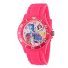 Disney Princess Beauty And The Beast Womens Pink Strap Watch-wds000212