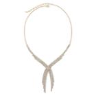 Vieste Crystal Gold-tone Multi-row Tassel Necklace