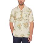 Cubavera Short Sleeve Floral Button-front Shirt
