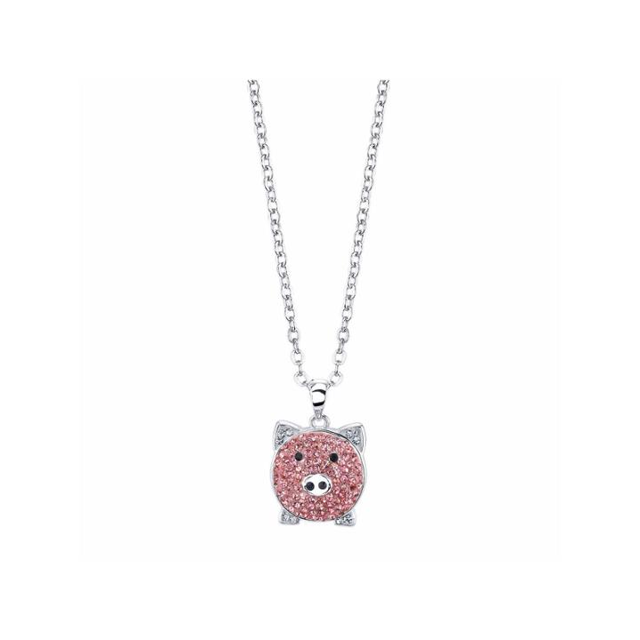 Sparkle Allure Womens Pink Silver Over Brass Pendant Necklace