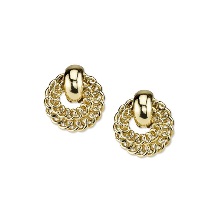 1928 Gold-tone Doorknocker Earrings