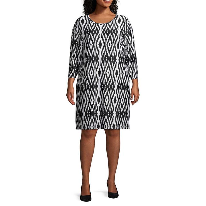 Lark Lane Must Have Diamond Ikat Dress - Plus