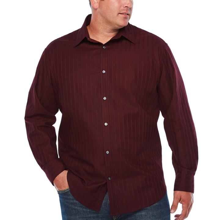 Claiborne Long Sleeve Button-front Shirt-big And Tall