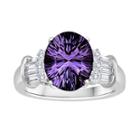 Genuine Amethyst And Lab-created White Sapphire Sterling Silver Ring