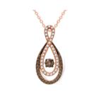 Love In Motion&trade; 3/8 Ct. T.w. White & Champagne Diamond 10k Gold Infinity Pendant