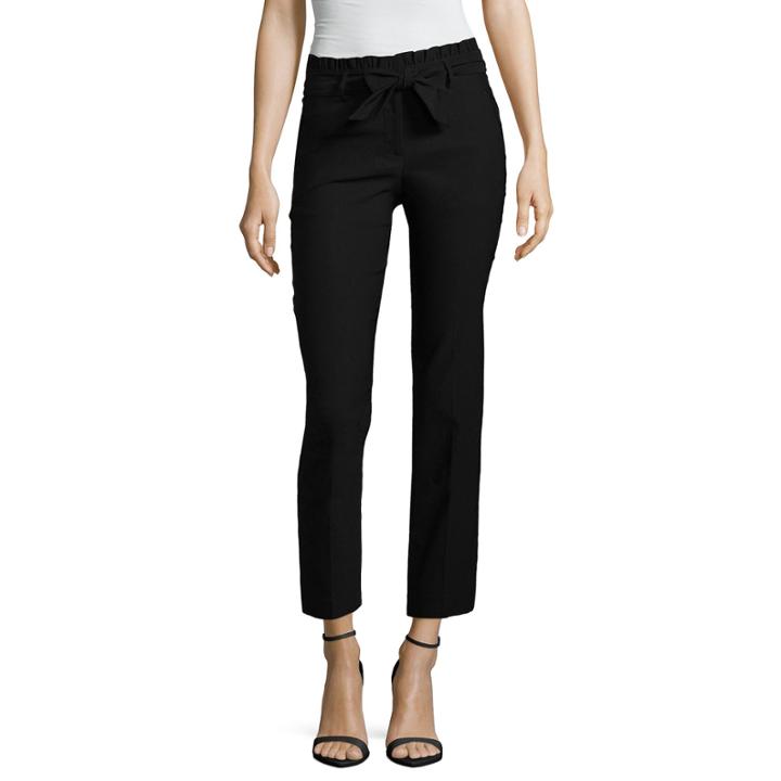 89th & Madison Tie Waist Slim Fit Trousers