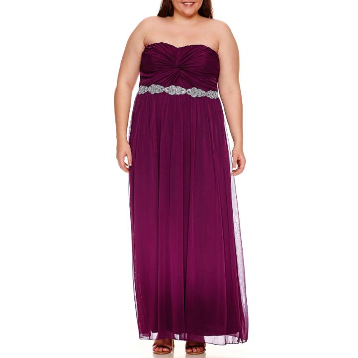 City Triangle Sleeveless Evening Gown-juniors Plus
