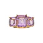 Genuine Pink Amethyst 14k Gold Over Silver Ring