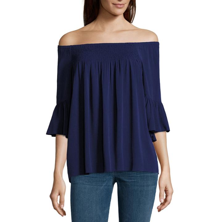 A.n.a 3/4 Sleeve Woven Blouse-talls