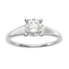 Womens 1 Ct. T.w. White Moissanite Gold Solitaire Ring